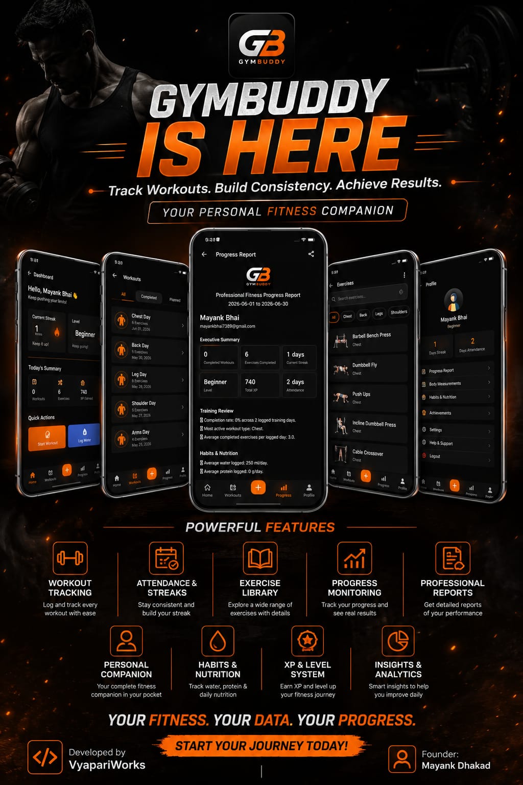 Gym Buddy main interface